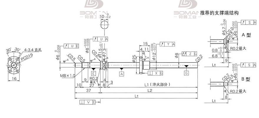 KURODA DP0801JS-HDNR-0180B-C3F 黑田精工的滚珠丝杠是什么